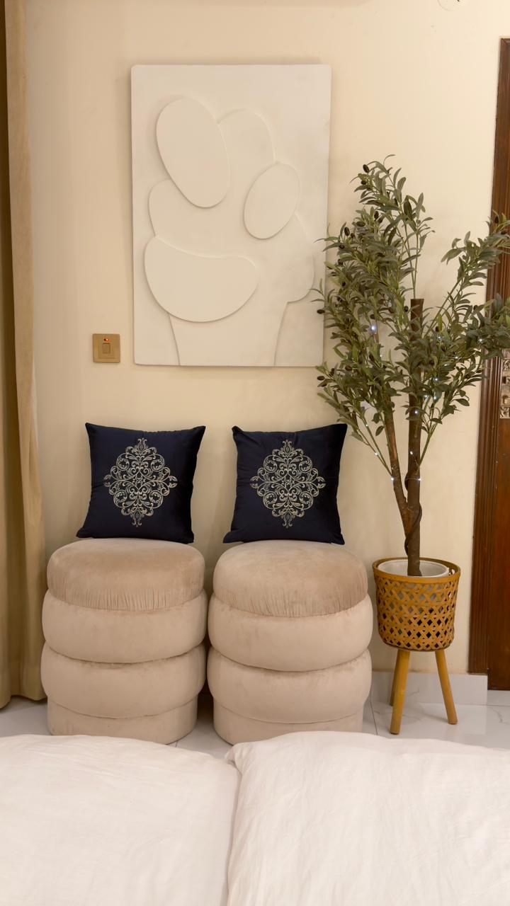 Cloud Tiered Cylinder Ottoman