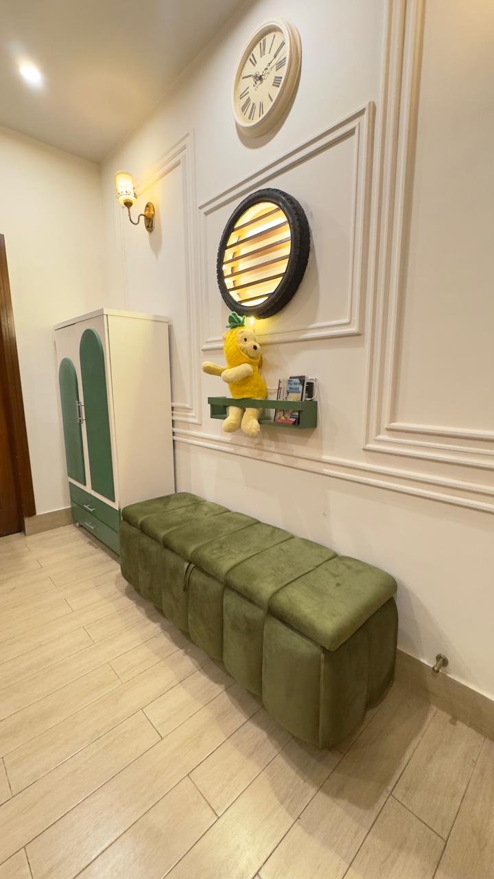 Sage Fluted Storage Bench