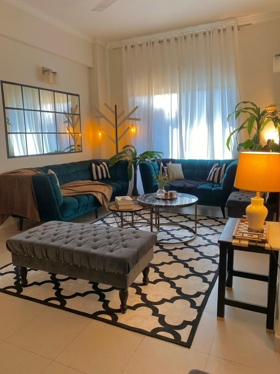 Sovereign Tufted Noir Ottoman